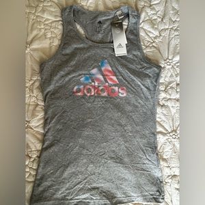 NWT Adidas logo multi sport women racer back tank top